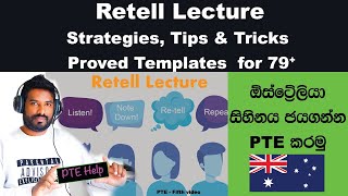 Retell Lecture PTE Speaking  Strategies Tips and Tricks Proved templates for 79 [upl. by Elyod]