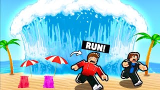 Can I Survive TSUNAMI In Roblox [upl. by Mailand636]