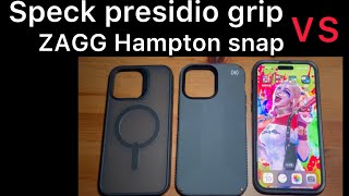 ZAGG Hampton snap vs SPECK presidio 2 grip iPhone 14 pro max [upl. by Shalne698]