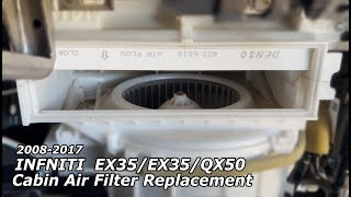 Infiniti EX35  EX37  QX50 Cabin Air Filter Replacement [upl. by Clarissa]