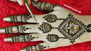 Rakhi Karva Chauth Special Mehndi  Easy Front Hand Mehandi  Stylish Mehendhi Dizains  Hennatattoo [upl. by Hatcher]