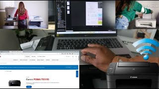 How to Connect Canon TS3150 TR4722 TS3522 Printer To WIFI  Reset Canon Printer and Print Document [upl. by Crowell]