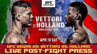 UFC on ABC Press Conference Vettori vs Holland [upl. by Idnil]