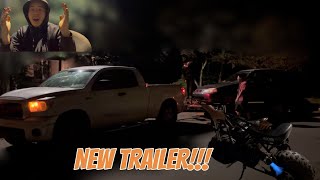 TOWING FOR THE FIRST TIME AND WELDING A MUFFLER TO MINIBIKE [upl. by Orabla]