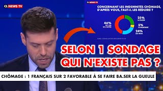 SONDAGE CNEWS  ARNAQUE  🤥🤡 Exemple avec le CHÔMAGE [upl. by Arihppas]