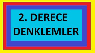 İKİNCİ DERECE DENKLEM KONU ANLATIMI 1 ayt ösym tyt 2024yks matematik 2024ykstayfa [upl. by Berri]