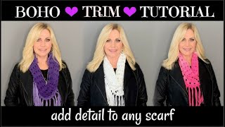 How to Add Detail to a Crocheted Scarf [upl. by Kaye]