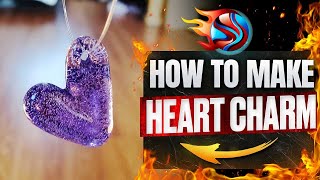 Lampworking Tutorial Videos  Using Recycled Glass for Heart Pendant [upl. by Sopher532]