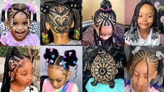 2023 Cute Kids Back To School Braids Hairstyles With Beads  Cute 🎀🥰🥰 [upl. by Sined]