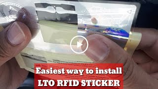 RFID STICKER FROM LTO  HOW TO INSTALL EASILY [upl. by Mariano961]