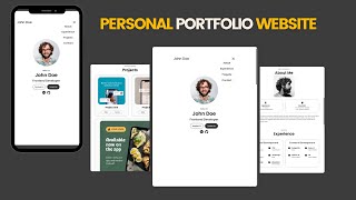 How To Create Responsive Portfolio Website From Scratch [upl. by Amalberga]