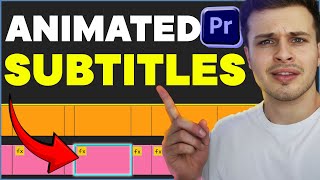 How to AUTOMATICALLY Create ANIMATED SUBTITLES in Premiere Pro 2024 [upl. by Carnes868]