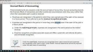 CMA Accrual Basis of Accounting [upl. by Sullecram]