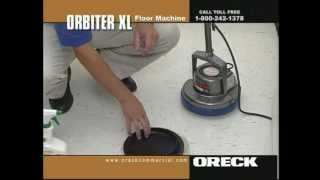 Oreck Commercial Orbiter Floor Machine Vinyl Floor Cleaning [upl. by Dita]