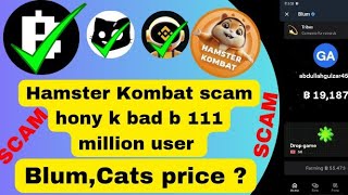 Hamster Kombat k scam huny k bad b 111 million user [upl. by Craner]