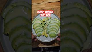 Slicing Avocado with Milk slicing fruit avocado asmr [upl. by Figge358]