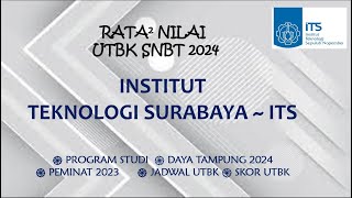 DAYA TAMPUNG  PEMINAT DAN SKOR UTBK ITS 2024  INSTITUT TEKNOLOGI SURABAYA [upl. by Kappenne204]