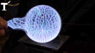 Magnetron activated custom plasma balls [upl. by Htilil]