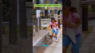 Deer Attack on a Girl🤯🦌 attack animalrescue deer girl shorts [upl. by Imarej341]