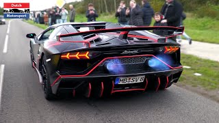 Supercars leaving Car Show  800HP Gintani SVJ Regera F12 NLargo XBOW GTXR GT2 RS [upl. by Rheims69]