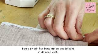 Werktechniek 2 Biaisband met afgewerkte hoeken  Annie do it yourself [upl. by Ahcas394]