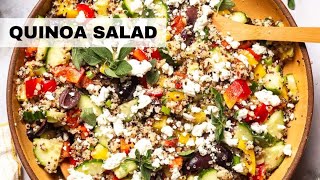 Mediterranean Quinoa Salad Recipe  Healthy Mediterranean Salad [upl. by Vigor987]