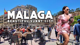 Malaga City Spain Beautiful Sunny City April 2024 Update Costa del Sol  Andalucía 4K [upl. by Jania]