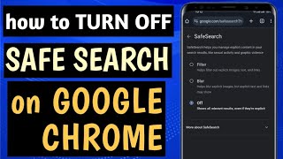 HOW TO TURN OFF SAFE SEARCH ON GOOGLE CHROME [upl. by Marline667]