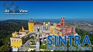 Palacio da Pena Sintra Portugal  Air Drone View [upl. by Kuebbing]