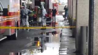 New York Post video of crews in protective suits at Bellevue Hospital [upl. by Terrijo]