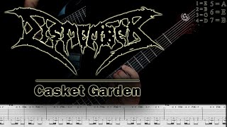 Dismember  Casket Garden guitar cover playthrough tabs s by solar ab47c [upl. by Fatima]