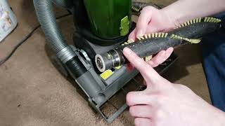 How to Change BeltBrushroll  Eureka Style U Belt Vacuum [upl. by Anaiad394]