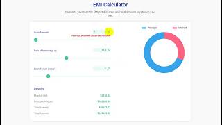 EMI calculator [upl. by Akeenahs]