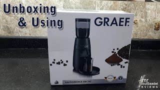 How to use GRAEF Coffee Grinder ☕️ UNBOXING amp Using [upl. by Enelahs]