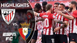 Athletic Club maintain European chase after Osasuna victory  LaLiga Highlights  ESPN FC [upl. by Artemas]