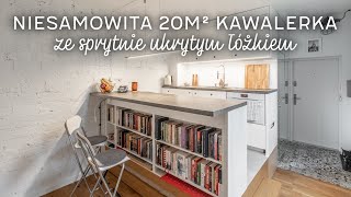 20m² kawalerka pełna sprytnych rozwiązań czyli jak mieszkać wygodnie na niedużej przestrzeni [upl. by Gemoets]