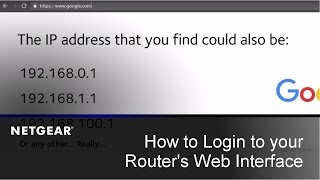 How to Login to your NETGEAR Routers Web Interface  PC and Mac [upl. by Sidney]