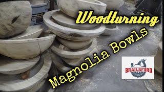 Woodturning Roughing Out and Boiling Magnolia Bowls [upl. by Emorej168]