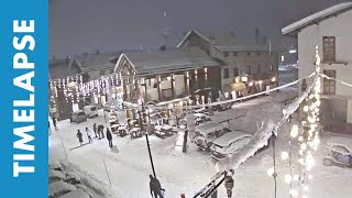 Moderate Nevicate a Livigno SO 29 Dicembre 2021  Time Lapse [upl. by Pahl164]