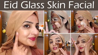 EID GLASS SKIN YOGURT FACIAL AT HOME 100 RESULT IN SKIN LIGHTENING [upl. by Aleahcim279]