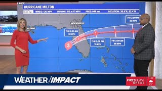 Hurricane Milton makes its way toward the First Coast [upl. by Ynor]