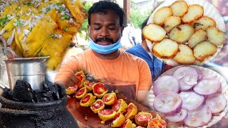 Jampet Famous Bajjiwala  Gulab Jamun Bajji  Yummy Evening Snacks in Rajahmundry  IndianStreetFood [upl. by Adnovay]