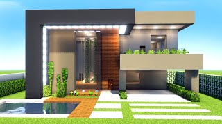 Minecraft Tutorial  Como fazer uma Casa Moderna Manyacraft [upl. by Nahtanohj]