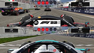 F1 22  Splitscreen  2 players versus Gameplay PC 1080p60FPS [upl. by Yeldnarb]