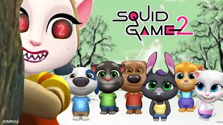 SQUID GAME SEASON 2  GOODBYE SQUID DOLL  AMONG US  My Talking Tom Friends  Talking Tom Gold Run [upl. by Elohcan116]