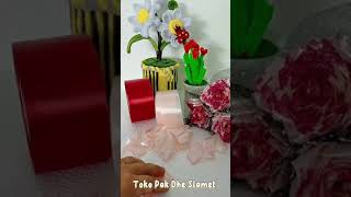 Tutorial mawar dari pita satin PrilyaAgustinatutorial [upl. by Eileme]