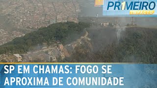 Incêndio se aproxima de comunidade em área de mata em Mauá SP  Primeiro Impacto 050924 [upl. by Pontone]