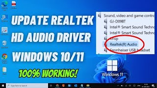 How to Download and Update Realtek HD Audio Driver on Windows 10Windows 11 2024 [upl. by Belden708]