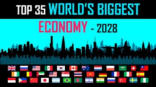 Top 35 Worlds Biggest Economy  2028 Projected GDP [upl. by Largent]