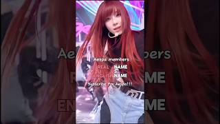 Aespa members ENGLISH NAME VS REAL NAME shorts viralvideo kpop aespa shorts [upl. by Yrrag]